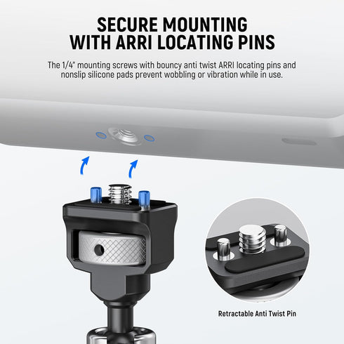NEEWER 7" Articulating Magic Arm with 360° Ball Heads for ARRI, Camera Monitor Mount with 1/4" Screws