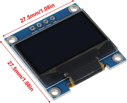 DWEII 6PCS 0.96 inch 12864 128X64 I2C SSD1306 4 OLED LCD Display Board Module IIC Driver Pins for Arduino Raspberry