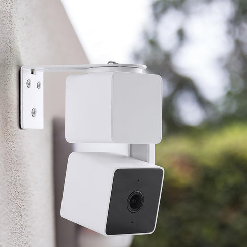 2Pack Adhesive Metal Wall Mount Bracket - Compatible with Wyze Cam Pan V3/V4/V2, VHB Stick On, No Drilling Mounting
