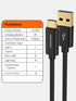 1FT, 3.1 3.2 Gen2 10Gbps 3A S24/S23+, 16/15, CableCreation USB C to USB A Cable Type C to USB USB USB A to C Data