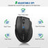 E-YOOSO Wireless Mouse, Computer Mouse 18 Months Battery Life Cordless Mouse, 5-Level 4800 DPI, 6 Button Ergo Wireless Mice, 2.4G Portable USB Wireless Mouse for Laptop, Mac, Chromebook, PC(Black)