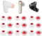 9 Pairs Ear Tips Compatible with JBL Tune 230NC TWS, S/M/L Silicone Eartips, Ear Buds Gel Wings Accessories for