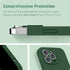 SURPHY Compatible with iPhone 13 Pro Case with Screen Protector, Liquid Silicone Phone Case, Clover Green, 6.1 inch