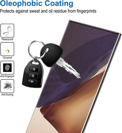 AACL 2 Pack Screen Protector for Samsung Galaxy Note 20 Ultra 5G, Curved Tempered Glass, 6.9 Inch