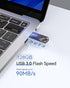 128GB USB 3.0 Flash Drive, Slim Waterproof Metal Memory Stick, Portable Keychain Thumb Drive for PC - Gray