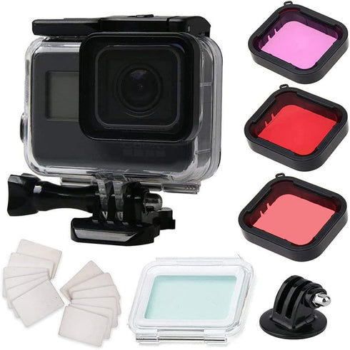 Waterproof Case for Gopro Hero 7 6 5 2018 Black Accessories, Protective Shell with Anti Fog Inserts for Underwater