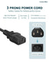 Lenmu Mica 18AWG 3-Prong 3 Amplifier Power Cord Compatible with ION Pathfinder, ION Block Rocker, ION Tailgater