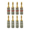 Nakamichi Ultimate Series 24K Gold Plated Banana Plug - 12-18 AWG Gauge Size Connector for Speakers