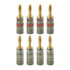 Nakamichi Ultimate Series 24K Gold Plated Banana Plug - 12-18 AWG Gauge Size Connector for Speakers