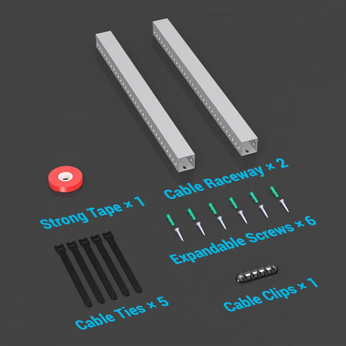 Open Slot Wire Duct Kit, 31.4" Server Rack Cable Management, 2 Pack Grey Cable Management Raceway