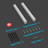 Open Slot Wire Duct Kit, 31.4" Server Rack Cable Management, 2 Pack Grey Cable Management Raceway