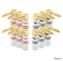 Nakamichi Excel Series 24k Gold Plated Right Angle Banana Plug 12-18 AWG 4mm for Speakers, 8 Pcs (4-Pairs)