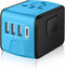 Travel Adapter Worldwide, Universal International Power Plug Adapter with 2.4A 3xUSB-A and 3.0A Type-C Charger