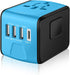 Travel Adapter Worldwide, Universal International Power Plug Adapter with 2.4A 3xUSB-A and 3.0A Type-C Charger