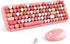 Wireless Keyboard and Mouse Combo, 2.4G USB Retro Typewriter Wireless Keyboard with Slim Noiseless Mouse