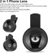 2 in 1 Cell Phone Lens Kit, 0.45X Wide Angle 12.5X Macro Phone Camera Lens, Professional Detachable HD Lens with Clip