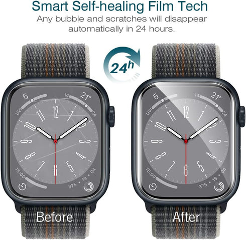 LK 6 Pack for Apple Watch 41mm / 40mm Screen Protector (Series 8 & 7 & 6) - Self-Healing, Ultra-thin, Bubble Free