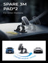 LISEN Magnetic Car Phone Mount for iPhone and Android, 6 Magnets and Adjustable Arch Design, Black
