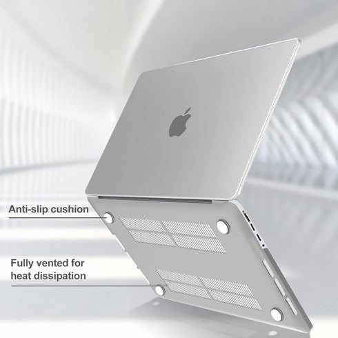 ProCase Slim Hard Shell Case for MacBook Pro 16.2 Inch 2024, with Keyboard Cover and Touch ID
