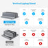 OMOTON Updated Dock Version Vertical Laptop Stand, Adjustable Desktop Holder for MacBook/Surface/Samsung/HP/Dell/Chrome