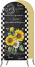 Jnbasdffb 6.6 Yellow White Sunflower Wedding Arch Cover, Stretchy Spandex Arch Backdrop Stand Covers FT, Leaves Oil
