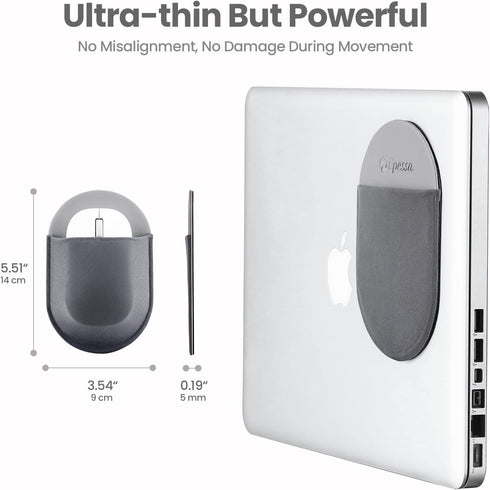 Epessa Universal Stick-On Mouse Pouch, Reusable Adhesive Mouse Holder for Wireless Mouse