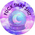 PopSockets PopGrip - Fuck That Shit Crystal Ball Moon Stars Witchy Purple Swappable Grip