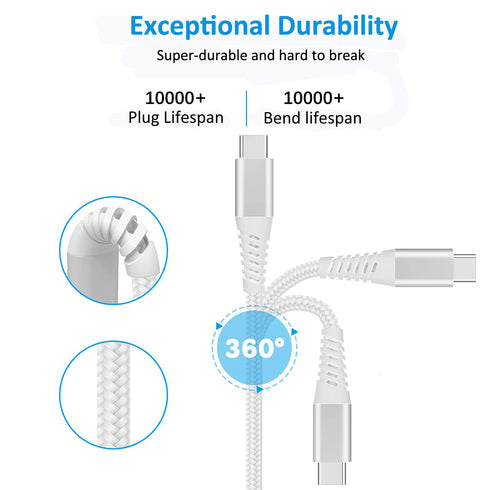USB Type C Cable 6FT 2Pack Fast Charging Cable for Samsung Galaxy A01 A02s A03s A10e A11 A12 A13 A14