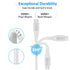 USB Type C Cable 6FT 2Pack Fast Charging Cable for Samsung Galaxy A01 A02s A03s A10e A11 A12 A13 A14