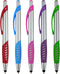 2 in 1 Capacitive Stylus & Ballpoint Pen - Comfort Grip for Any Touchscreen Device, Silver 5 Pack