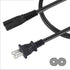 TV Power Cord 10FT, 2 Prong Non-Polarized Plug NEMA 1-15P to C7 Figure 8 Replacement Supply Cord, Black-18AWG