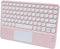 Wireless Keyboard with Touchpad, Ultra-Thin Rechargeable Bluetooth Mini Keyboard with Trackpad, Round Key for iPad