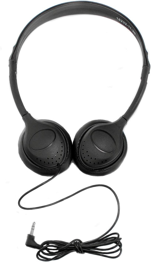 Soundnetic SN313 Classroom Over The Head Stereo Headphones with Leatherette Earpads, Black, Count of 10, Pack of 1