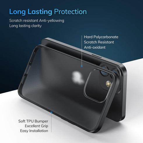 ORIbox for iPhone 11 Case Black, Shockproof Designed Case,Full Body Protective Cover 6.1", Platinum Ultra-Thin Non-Slip, Lightweight