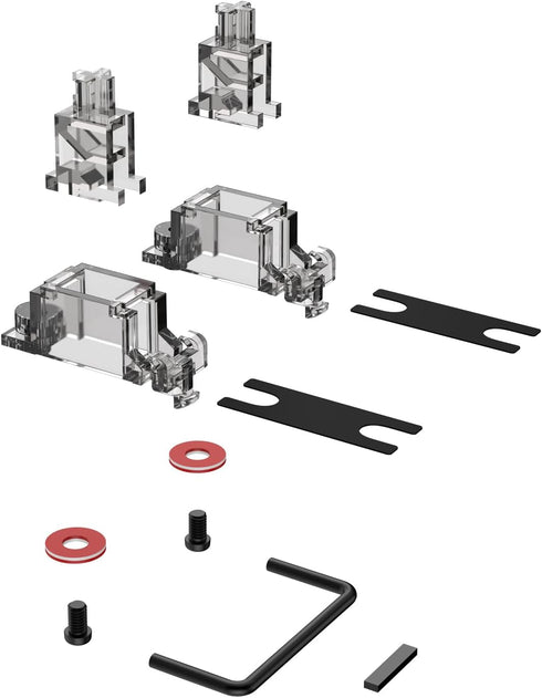 DUROCK Stabilizer V3, Screw in Stabilizers with 2u 6.25u 7u Wires for Mechanical Keyboards (V3 Smokey Black 80% Kit)