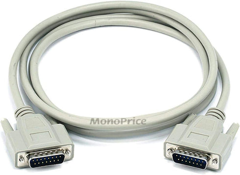 Monoprice 6ft DB15 M/M Molded Cable, Beige