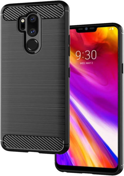 Asuwish LG G7 ThinQ Case with Tempered Glass Screen Protector, Silicone Phone Accessories for LGG7