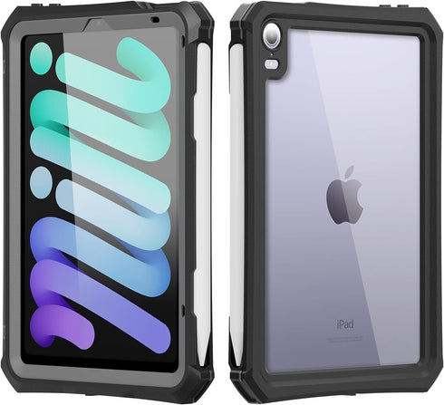 MRUOZRUI Waterproof Case for iPad Mini 6 2021 6th Generation 8.3 Inch, Full Body Heavy Duty Protection with Built-in