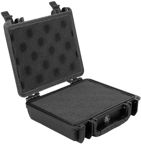 Monoprice Weatherproof Hard Case with Customizable Foam, 7 x 6 x 2 Inch, Black - Pure Outdoor Collection