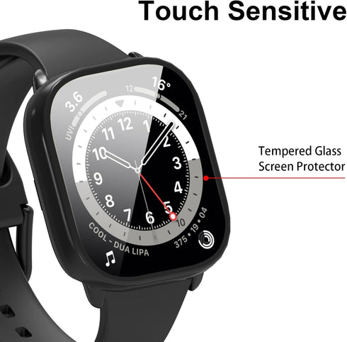 Screen Protector for Amazfit GTS 4 Mini Smartwatch, 2-Pack Hard PC Bumper Full Face Cover Accessories for Men Women