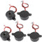 uxcell 5 Pcs DC 3-24V 12mA 85dB Sound Electronic Buzzer Alarm, Black, 23 x 12mm