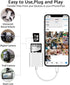 SD Card Reader for iPhone iPad Camera, Dual Card Slot Memory Card Reader Supports SD and TF Card, Portable Adapter