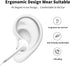 Wired Earbuds, Ultra Clear Calls & No Noise, 3.5mm Headphones with Mic, In-Ear Earphones, Compatible with