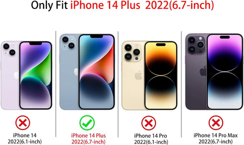 NITITOP 14 Compatible with iPhone Plus Case Cute Simple Wave Design Stylish Wavy Curly Frame with Wrist Adjustable Hand
