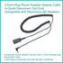 daily headset 2.5mm Quick Disconnect Coil Cable Compatible with Plantronics QD Work with Cordless or Cell Phones Which Have a 2.5mm Port