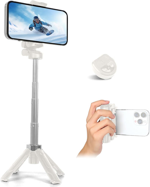 Luvandier JC-25 Mini Selfie Stick Tripod, Floor-Standing Quadripod for Taking Photos, with Detachable