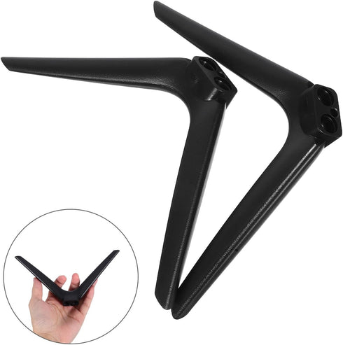 VOSAREA Television Pedestal Feet and Tabletop Tv Base, No-Drill Plastic Dual-Hole Mounting Stand for Flat Screen Tvs