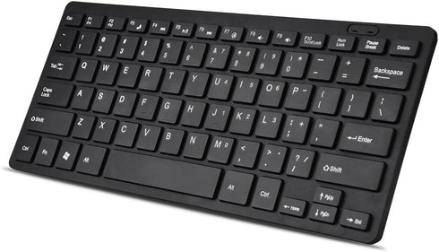 Yoidesu Mini Wired Keyboard, Thin Full Size USB Wire Corded Keyboard,Portable 78 Keys USB Multimedia Game Office Keyboard, Suitable for PC, Computer, Laptop, Windows (Black)