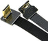 Cablecc 90 Degree Down Angled FPV Micro HDMI Male to Mini HDMI FPC Flat Cable, 20cm
