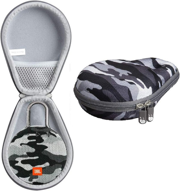 Hermitshell Travel Case for JBL Clip 3 Portable Waterproof Wireless Bluetooth Speaker (Black Camo)